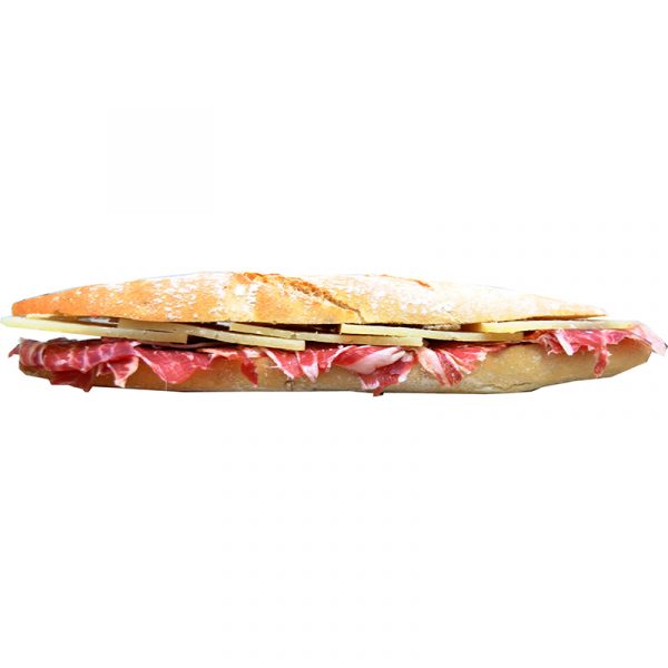 Bocadillo Jamón Ibérico con Queso Manchego