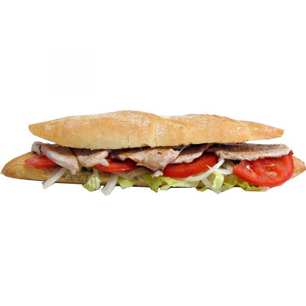 Bocadillo Lomo natural con queso y tomate