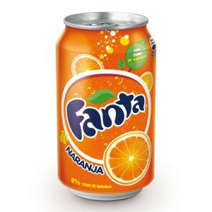 refresco de naranja de la marca fanta