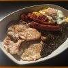 filete con pimientos y huevo